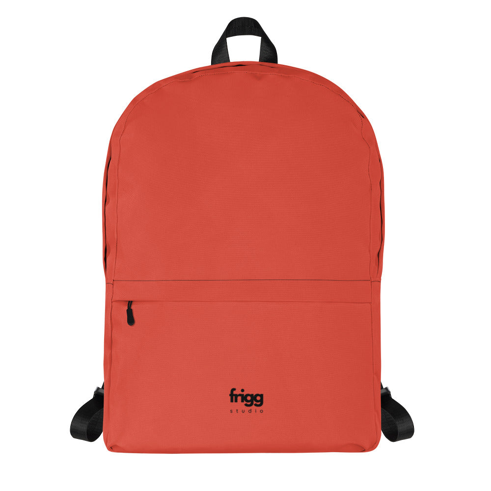 ORANGE RED - WATER-RESISTANT BACKPACK WITH LAPTOP POCKET