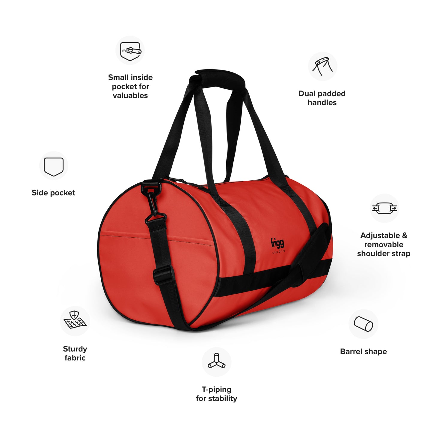 ORANGE RED - GYM BAG