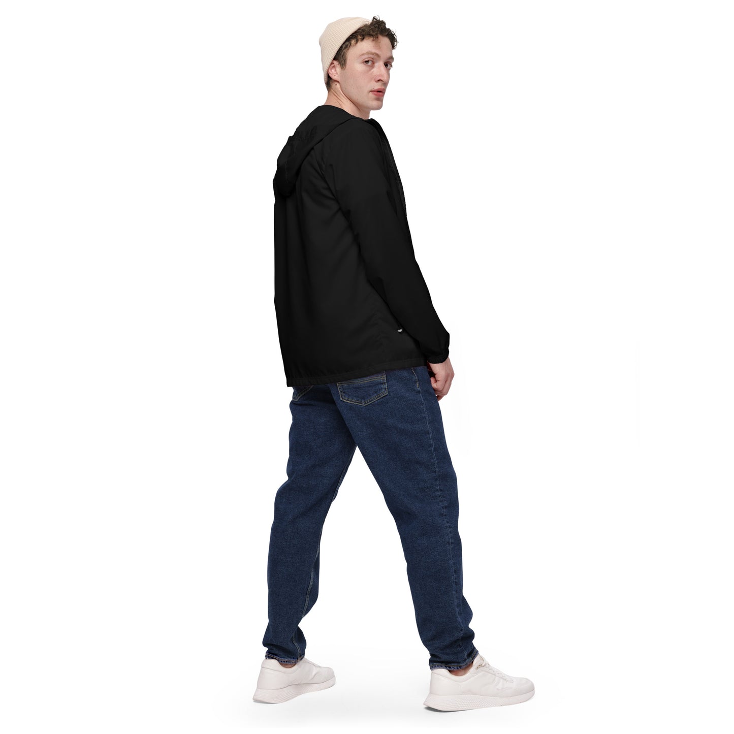 BLACK - MEN'S WATER-RESISTANT WINDBREAKER