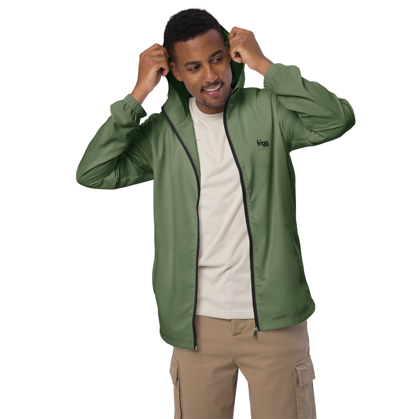 CAMOUFLAGE GREEN - MEN'S WATER-RESISTANT WINDBREAKER