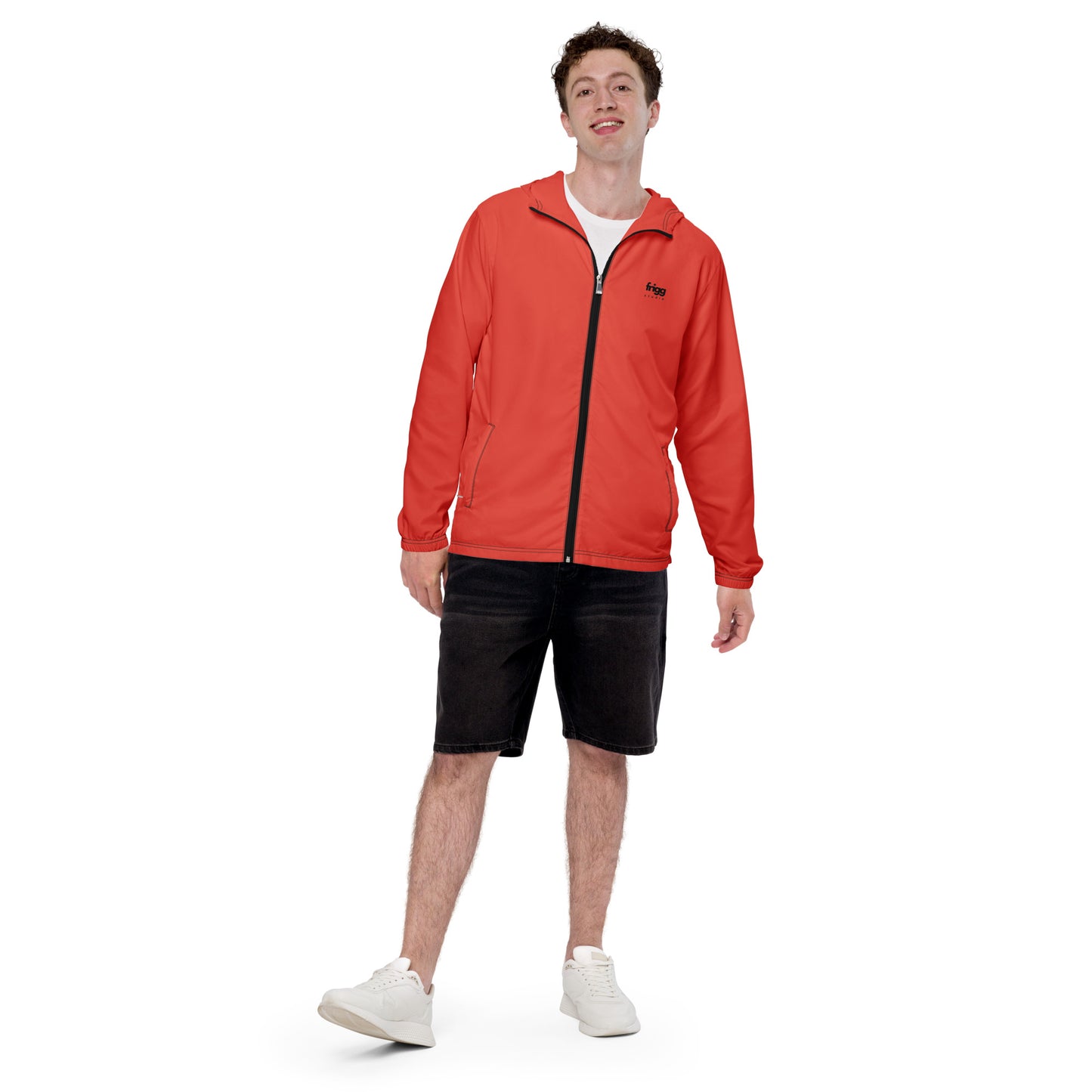 ORANGE RED - MEN'S WATER-RESISTANT WINDBREAKER