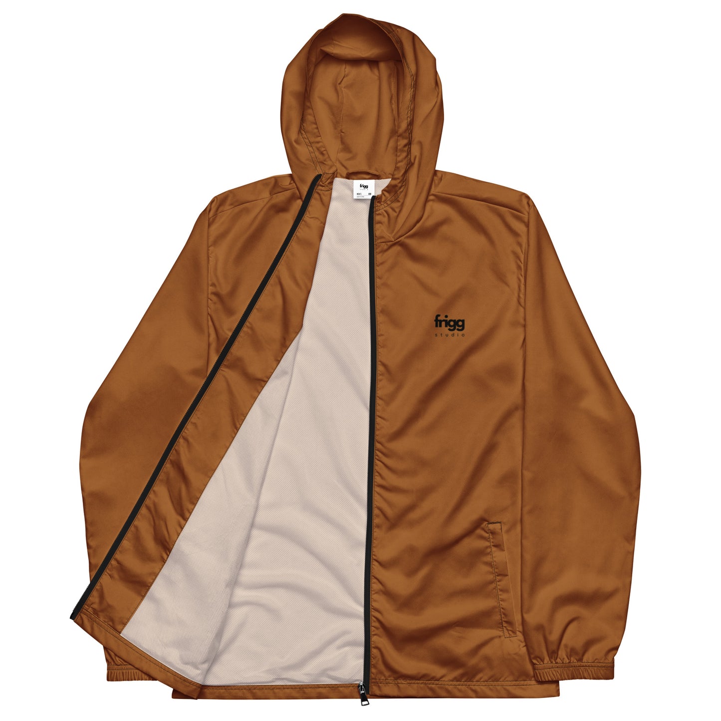 BURNT COFFEE - MEN'S WATER-RESISTANT WINDBREAKER