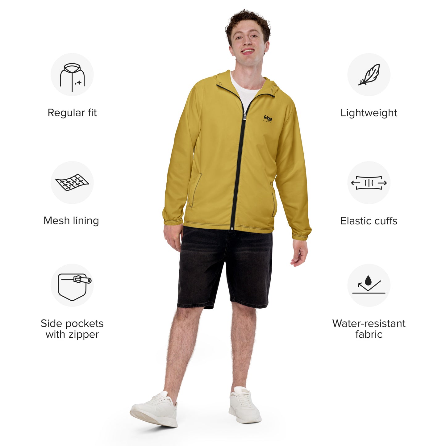 OLD GOLD - MEN'S WATER-RESISTANT WINDBREAKER