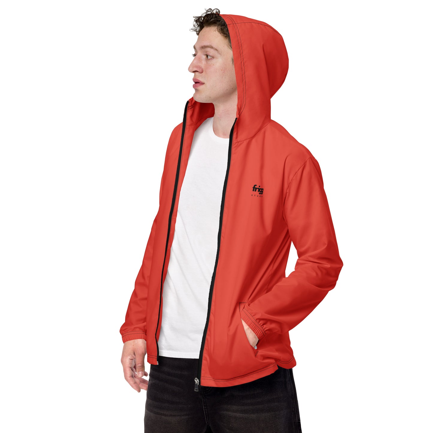 ORANGE RED - MEN'S WATER-RESISTANT WINDBREAKER