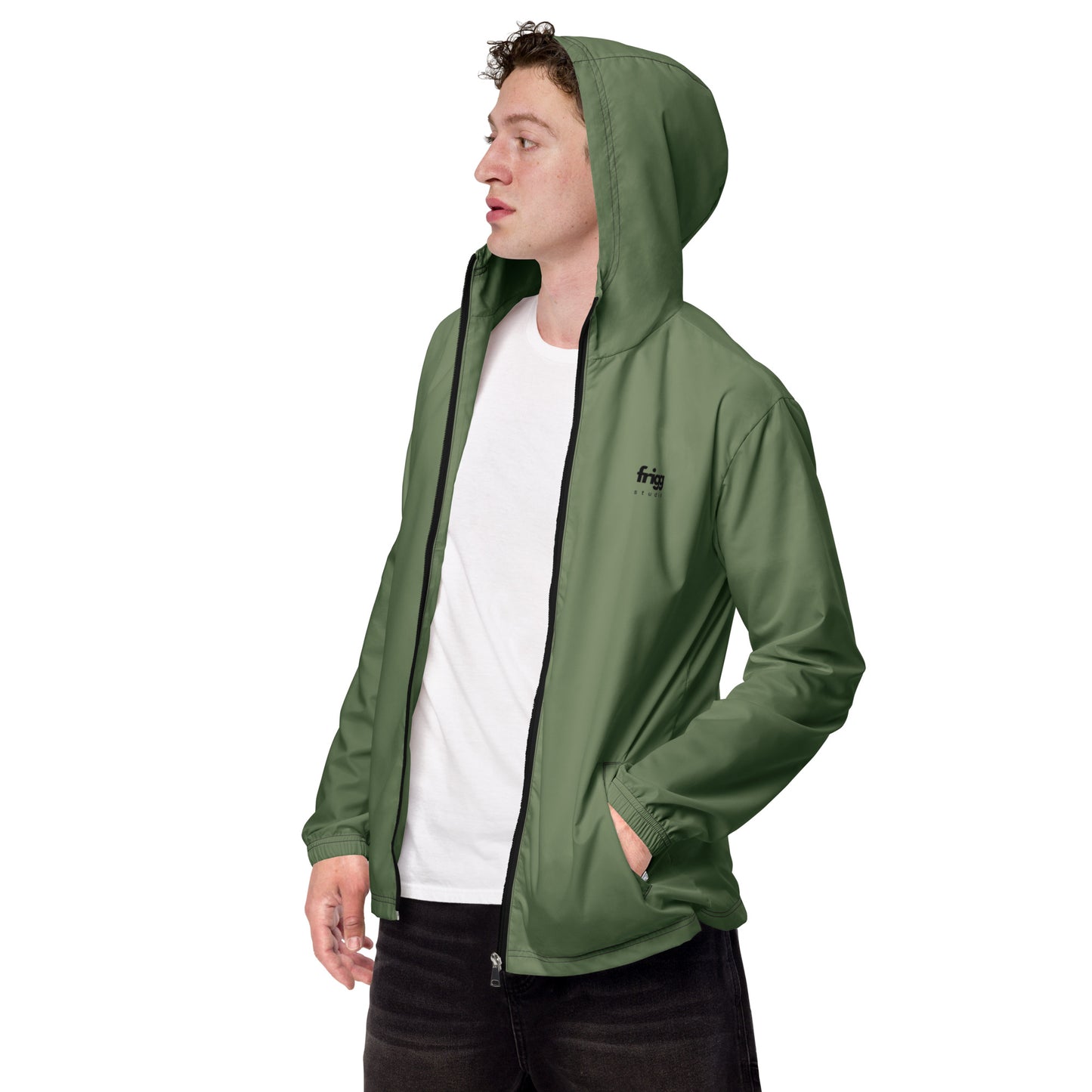 CAMOUFLAGE GREEN - MEN'S WATER-RESISTANT WINDBREAKER