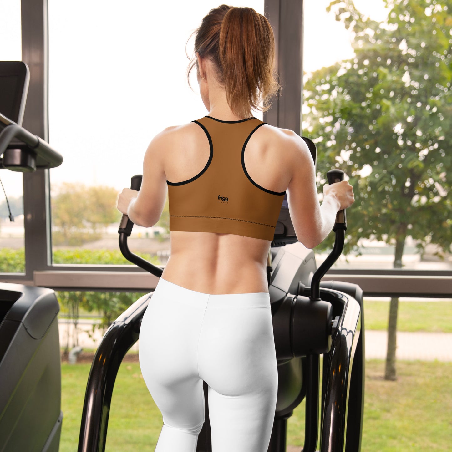 BURNT COFFEE - PADDED SPORTS BRA