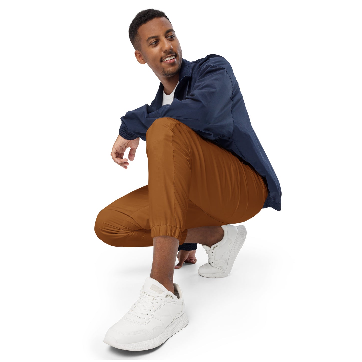 BURNT COFFEE - MEN'S WATER-RESISTANT TRACK PANTS
