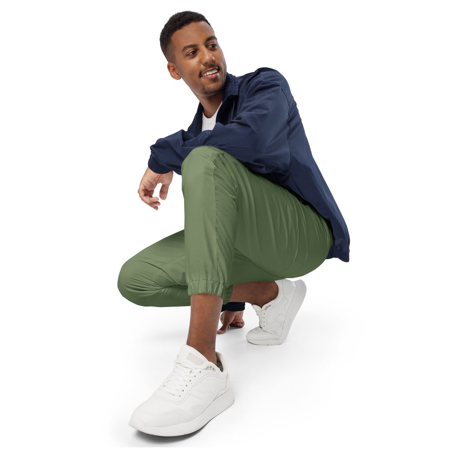 CAMOUFLAGE GREEN - MEN'S WATER-RESISTANT TRACK PANTS