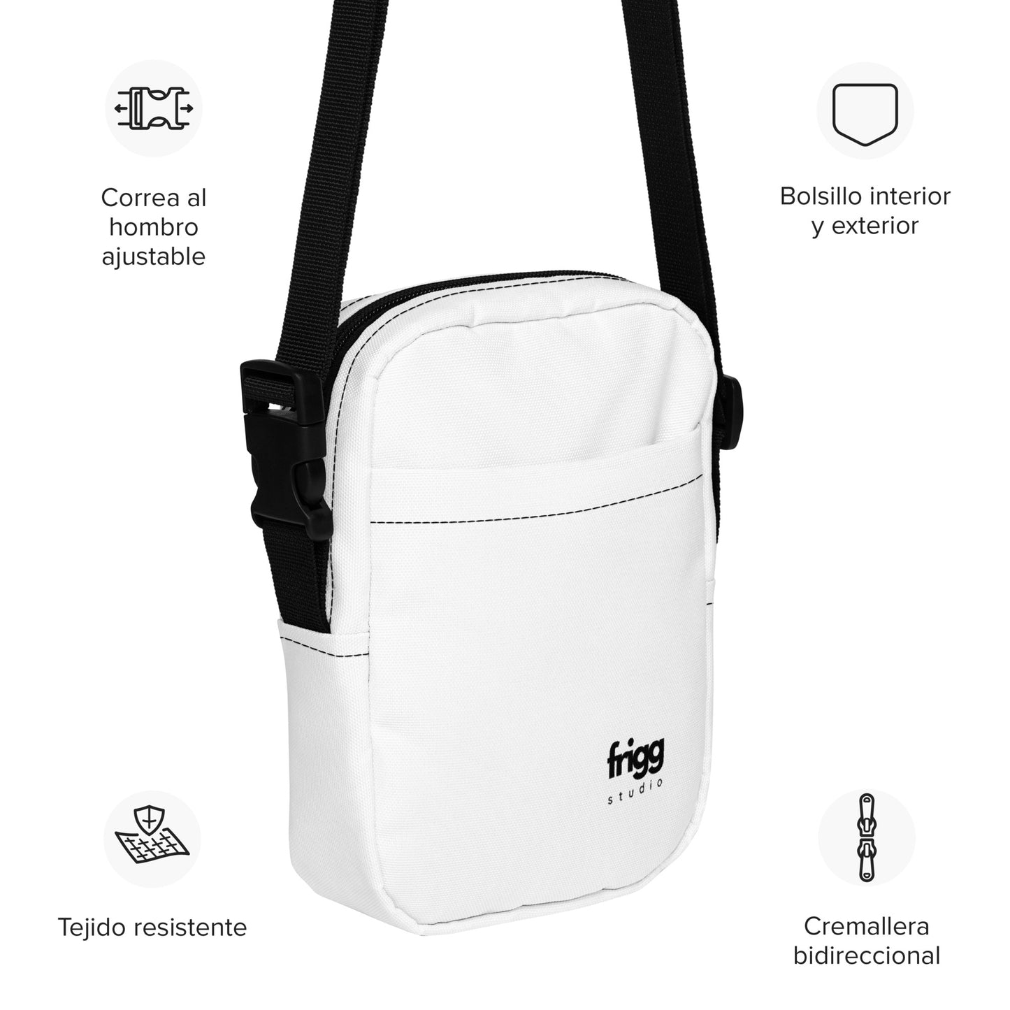 WHITE - CROSSBODY BAG