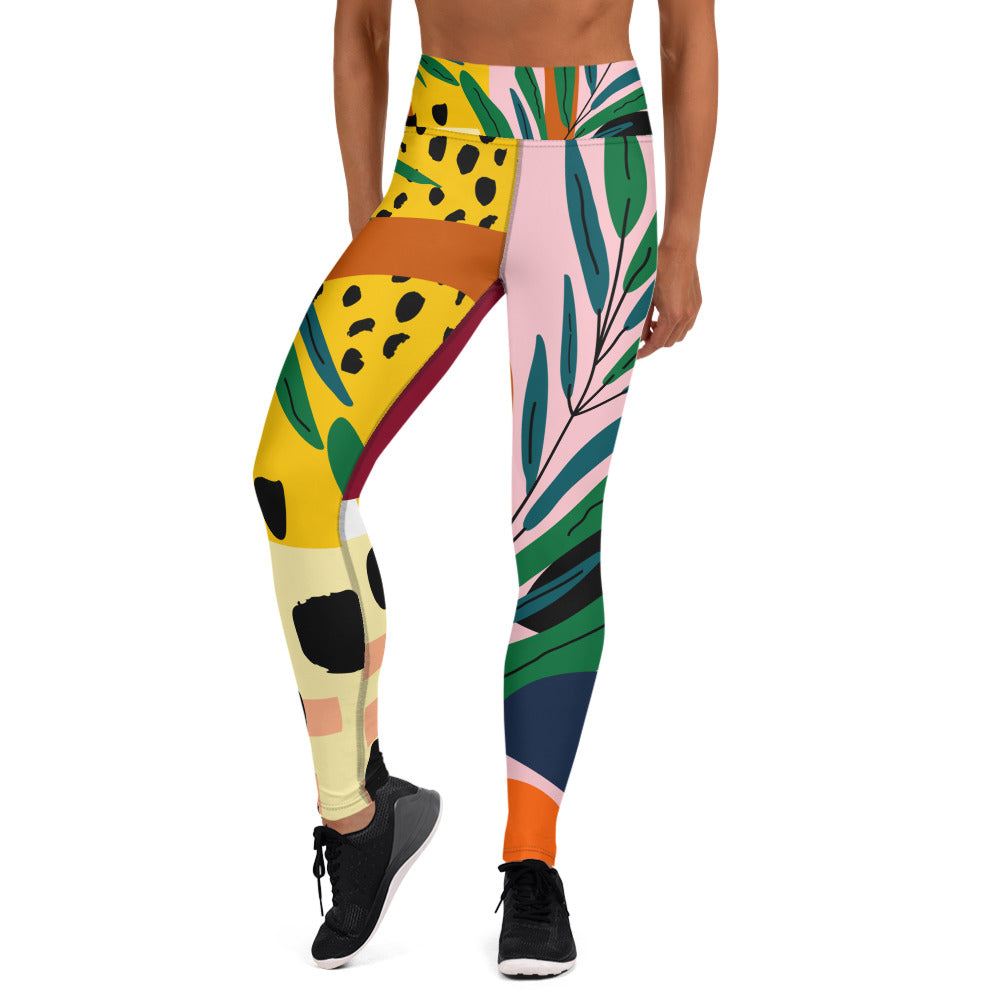 JUNGLE – YOGA-Leggings mit hoher Taille für Damen