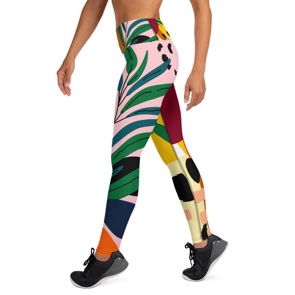 JUNGLE – YOGA-Leggings mit hoher Taille für Damen