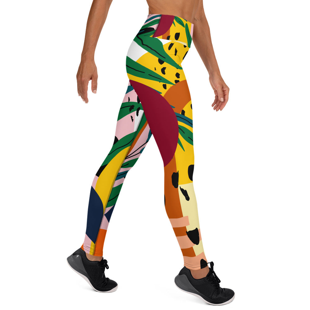JUNGLE – YOGA-Leggings mit hoher Taille für Damen
