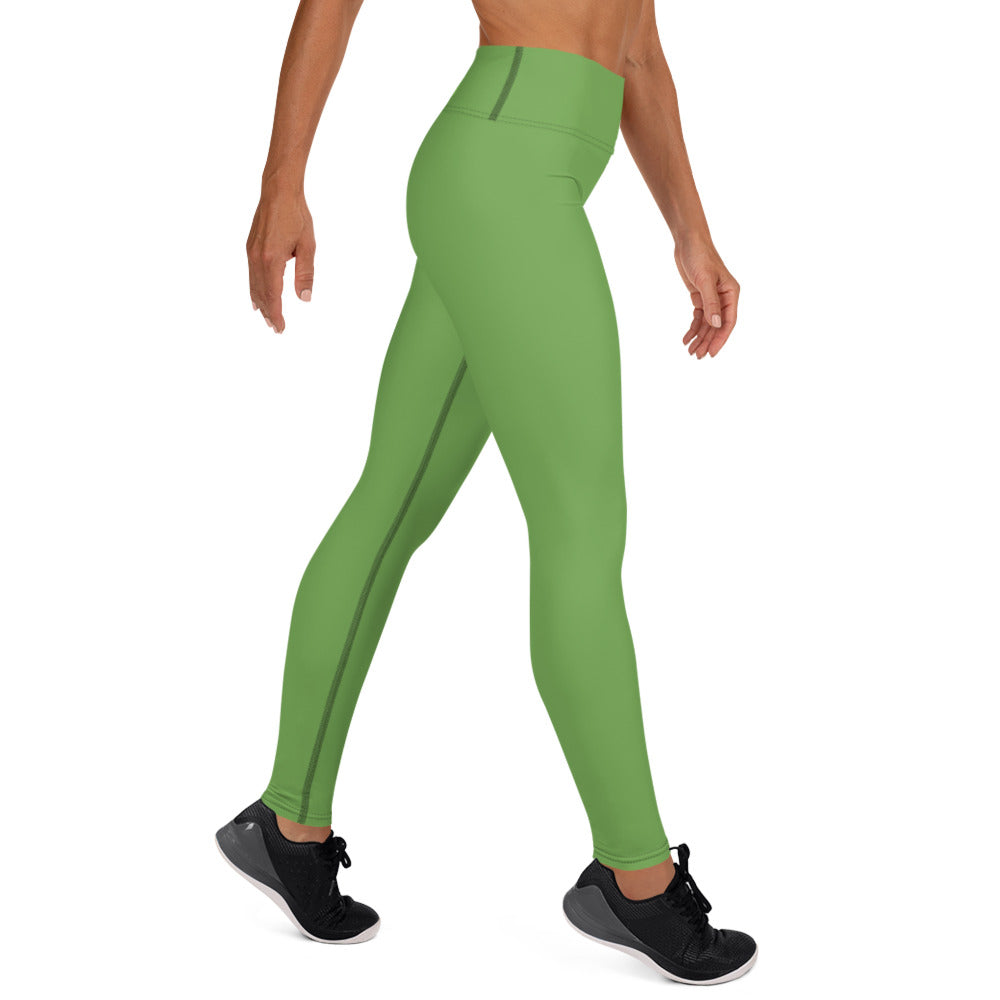 FOREST GREEN - WOMEN'S HIGH WAIST YOGA LEGGINGS