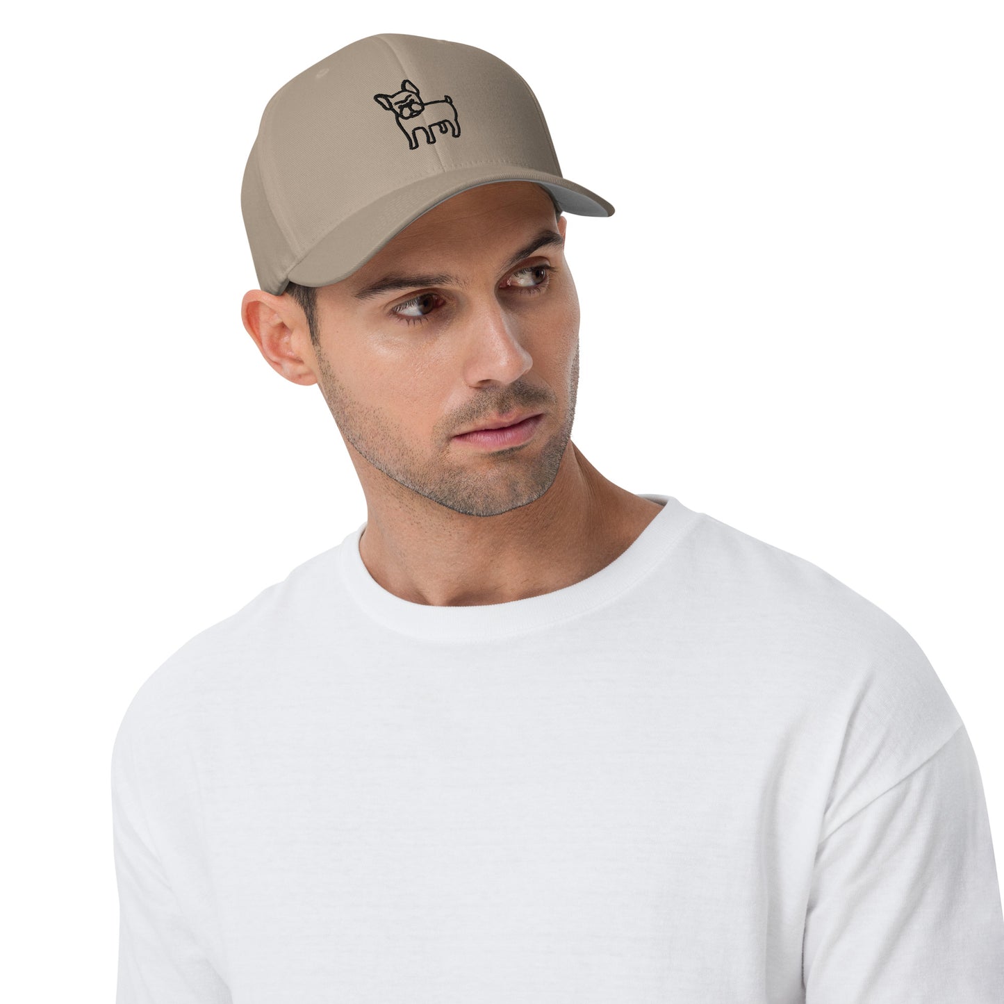 FRANZÖSISCHE BULLDOGGE – FLEXFIT TIERMÜTZE – KHAKI