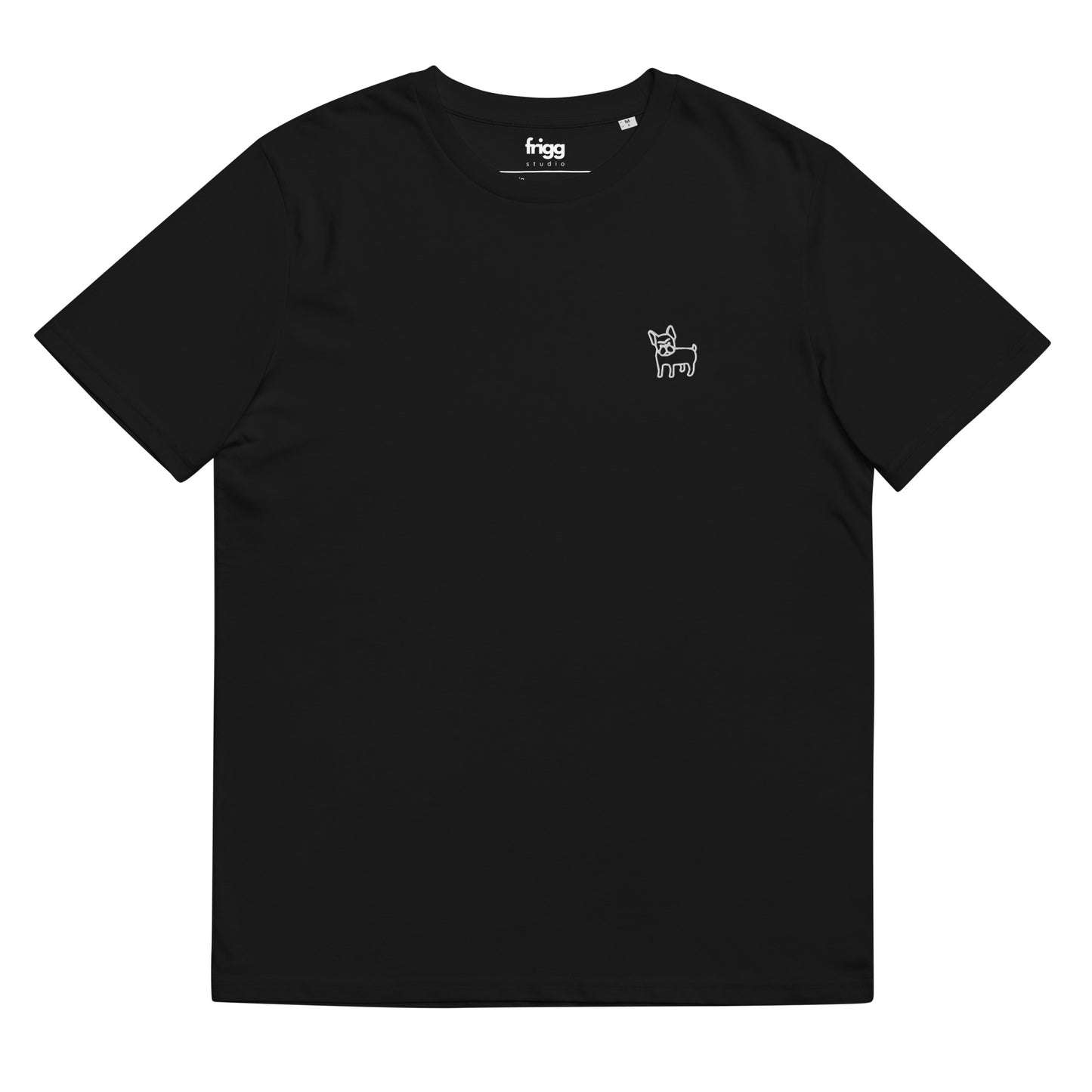 FRANZÖSISCHE BULLDOGGE - BASIC-T-SHIRT FÜR HERREN - SCHWARZ