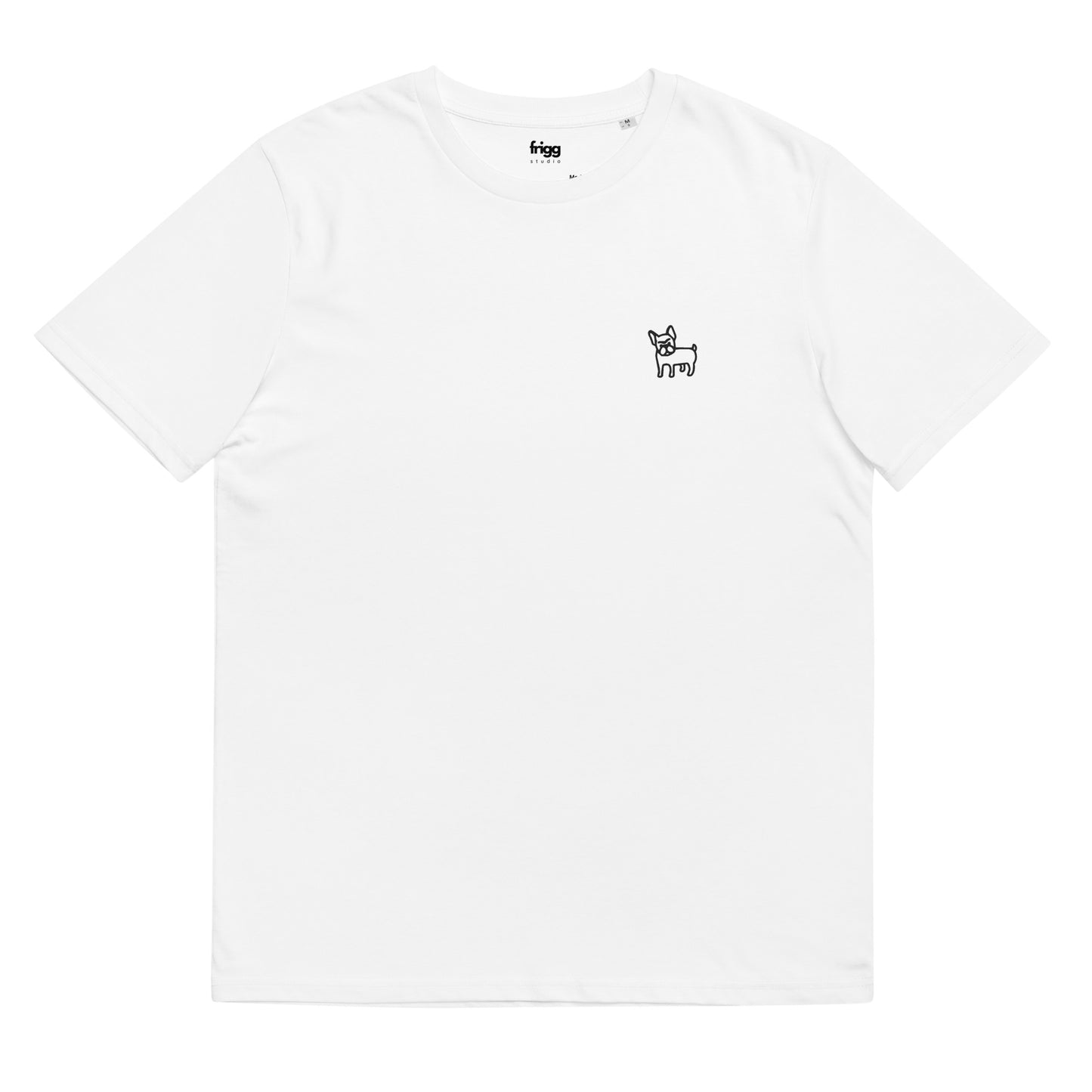 FRENCH BULLDOG - MEN BASIC T-SHIRT - WHITE