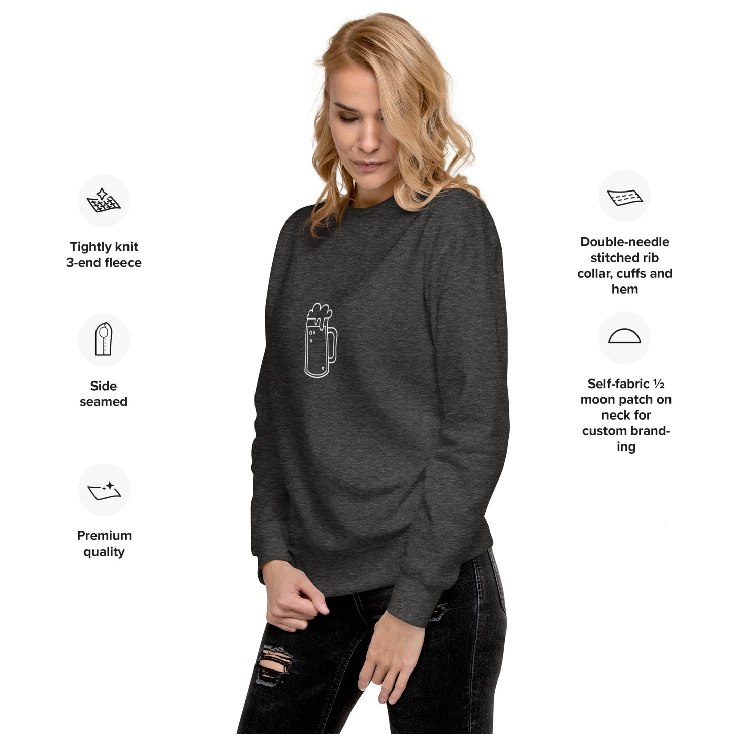 WOMEN SWEATSHIRT - CHARCOAL
