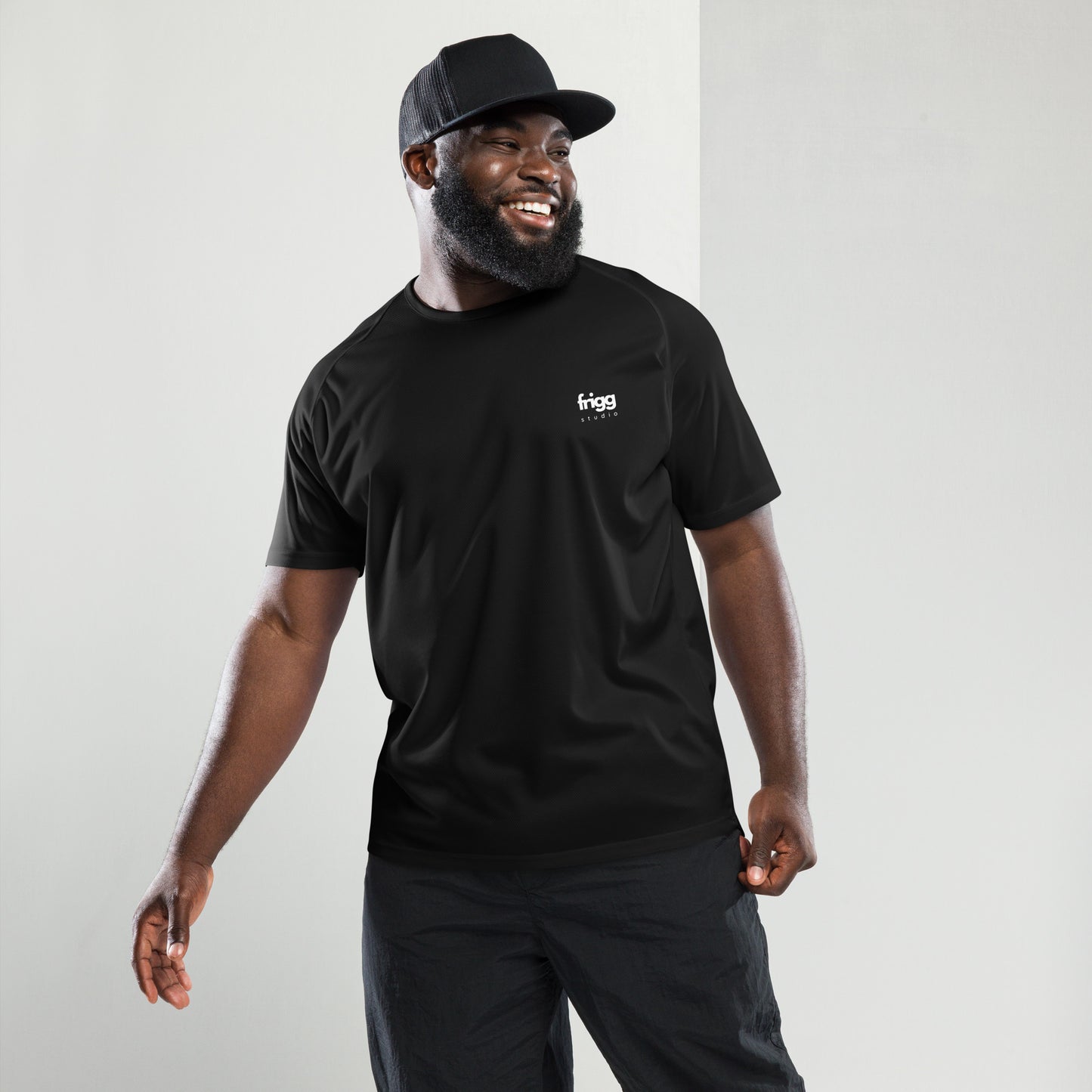 HERREN-SPORTJERSEY – SCHWARZ