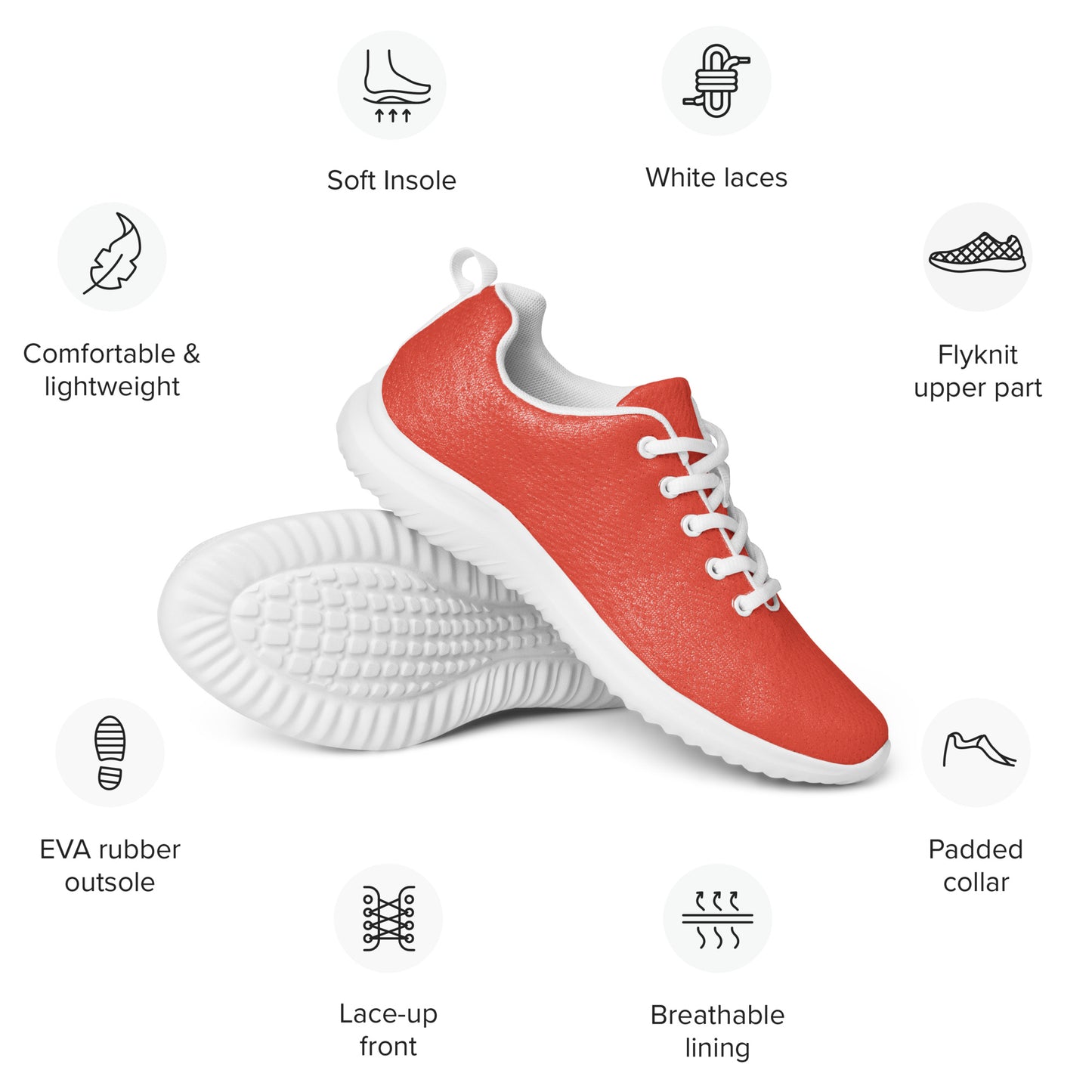 ORANGE RED - WOMEN’S ATHLETIC SHOES