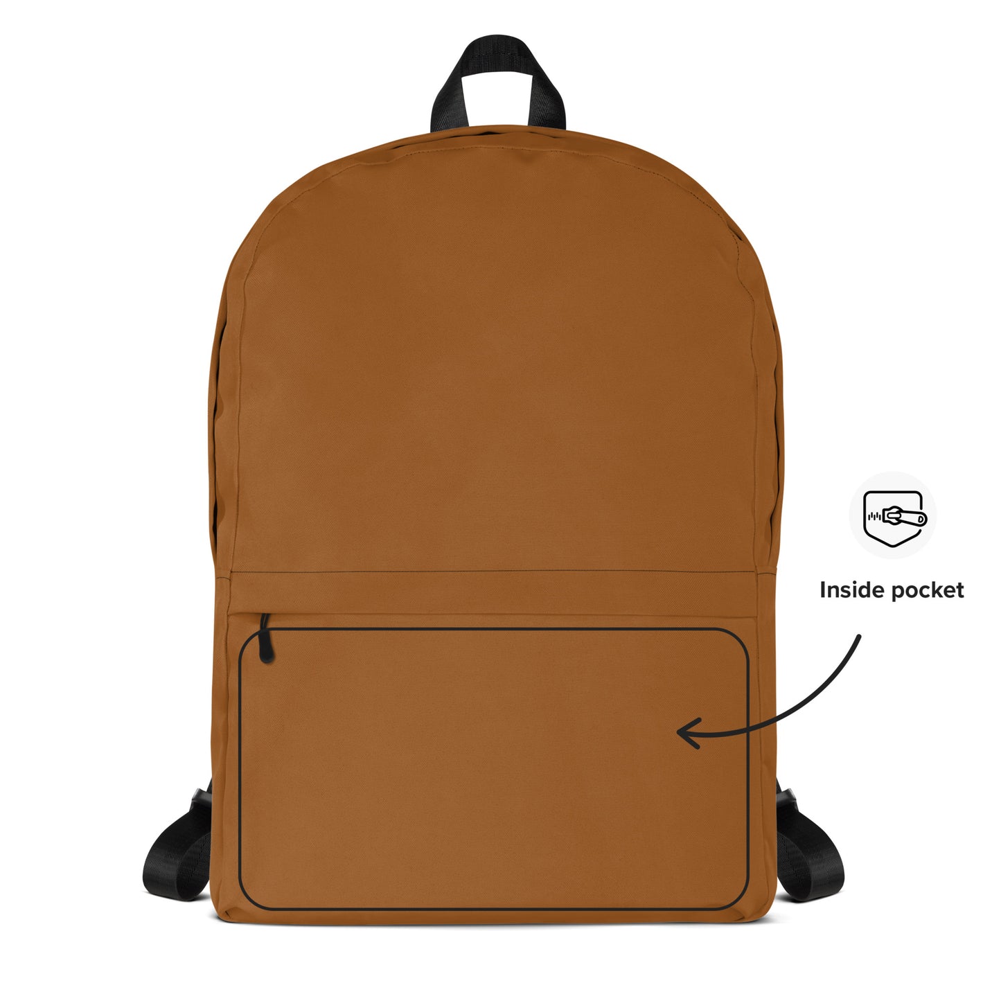 BURNT COFFEE - WATER-RESISTANT BACKPACK WITH LAPTOP POCKET
