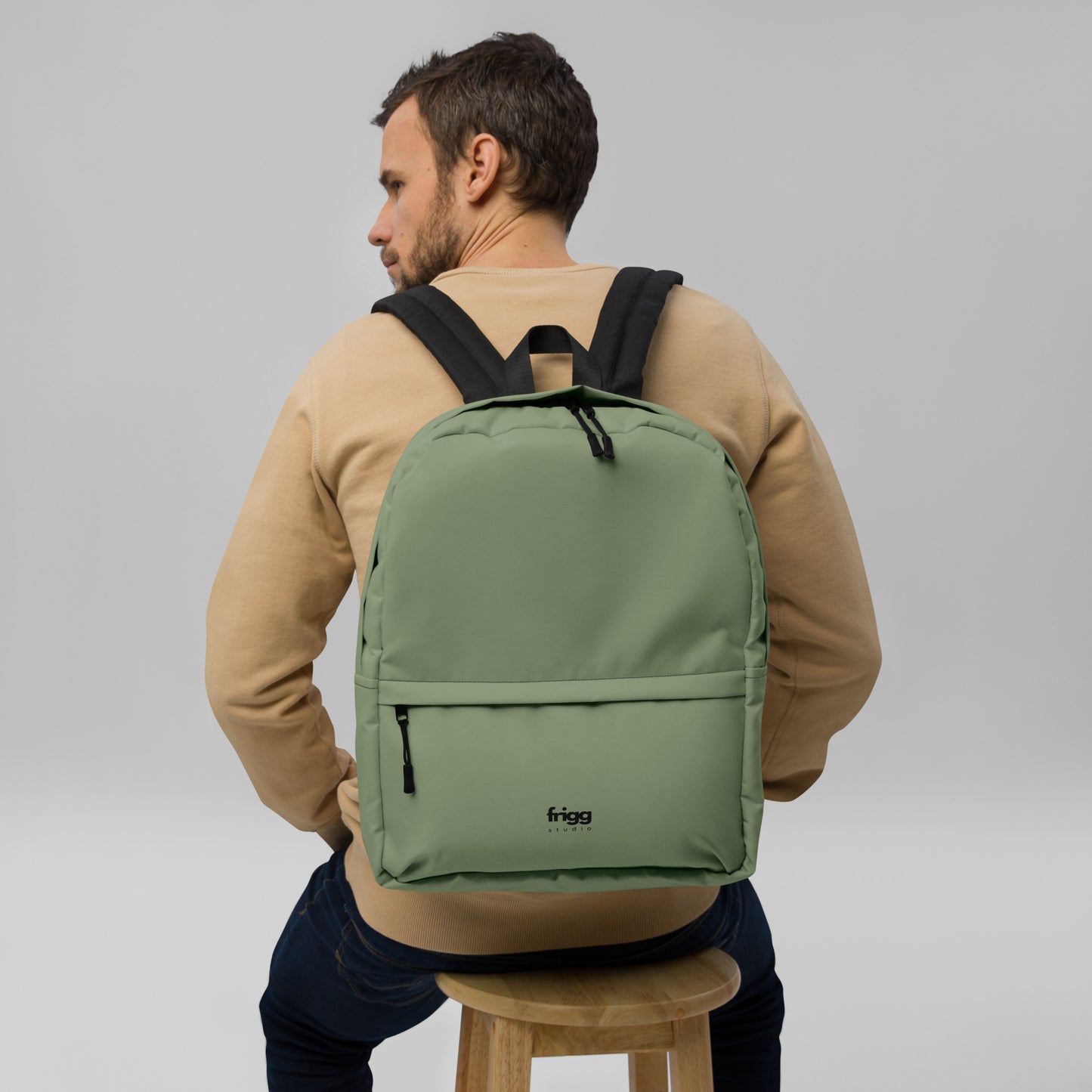 CAMOUFLAGE GREEN - WATER-RESISTANT BACKPACK WITH LAPTOP POCKET
