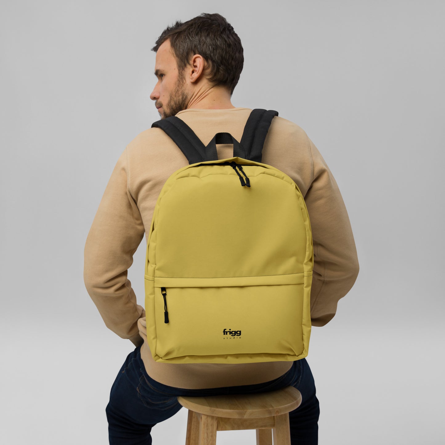 OLD GOLD - WATER-RESISTANT BACKPACK WITH LAPTOP POCKET