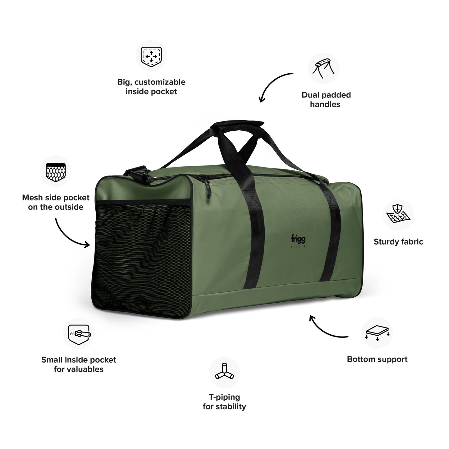 CAMOUFLAGE GREEN - DUFFLE BAG