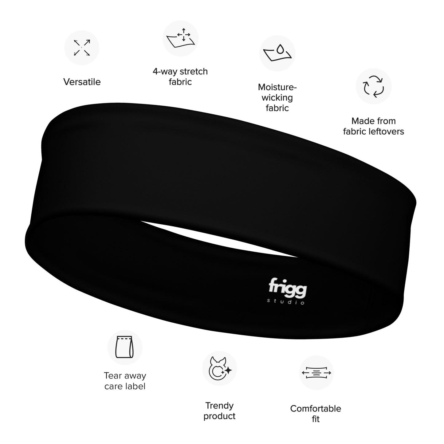 SCHWARZ - SPORT-STIRNBAND