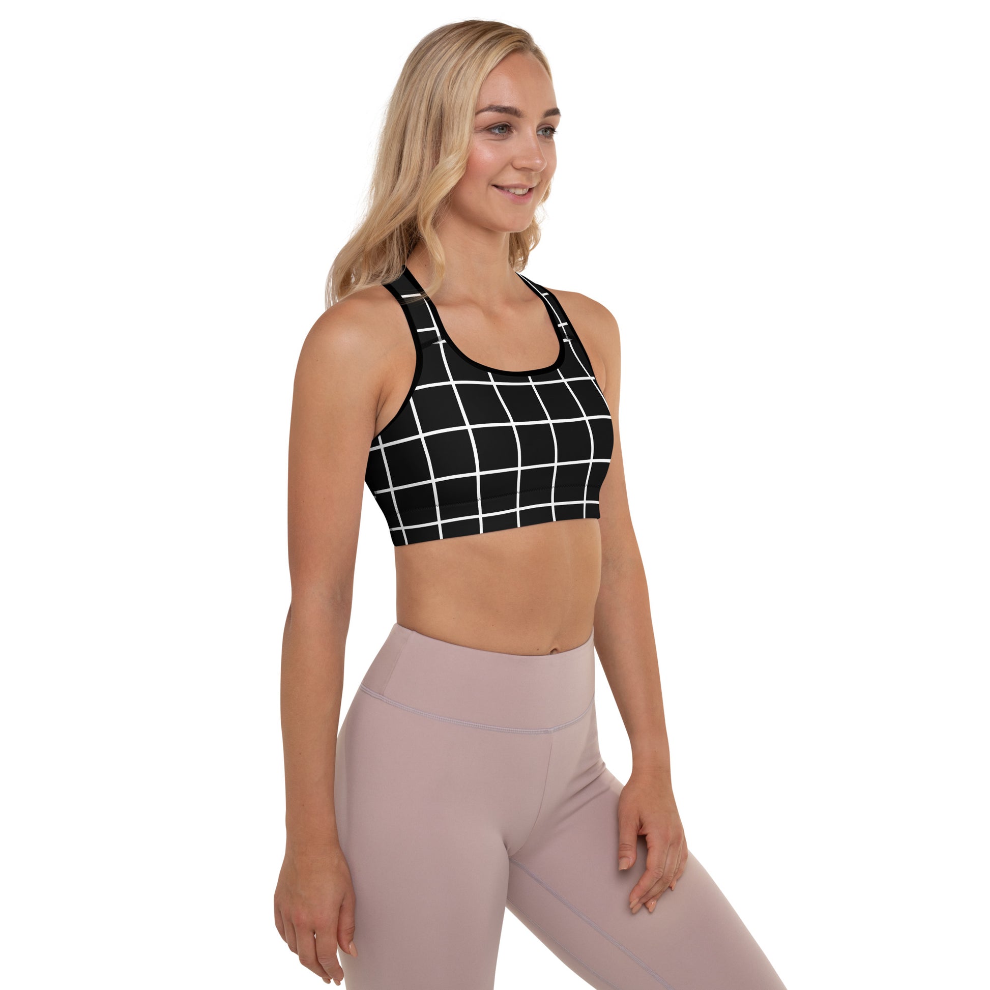 MONOCHROME PADDED SPORTS BRA – Frigg Studio - Main Image