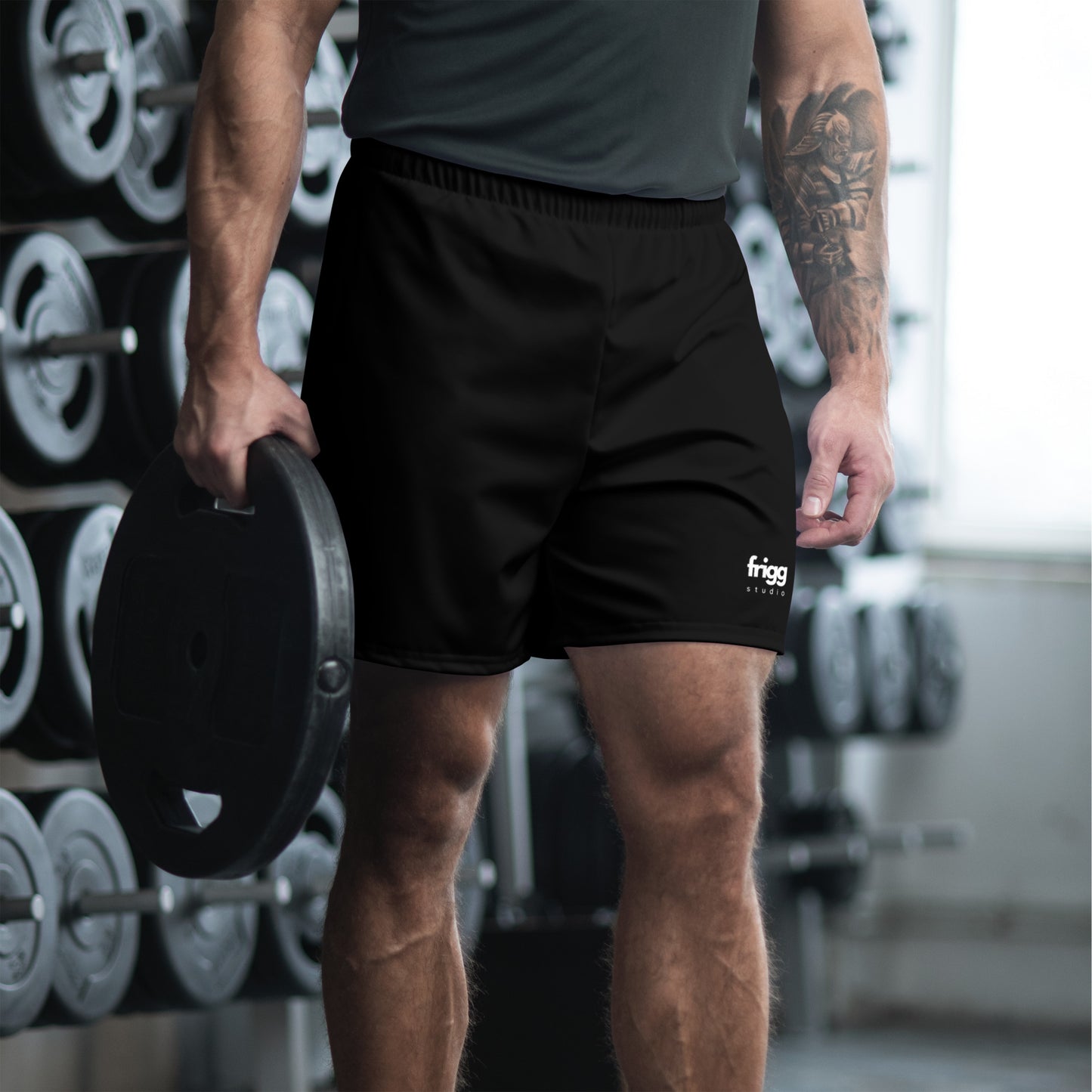 BLACK - MEN'S ATHLETIC SHORTS