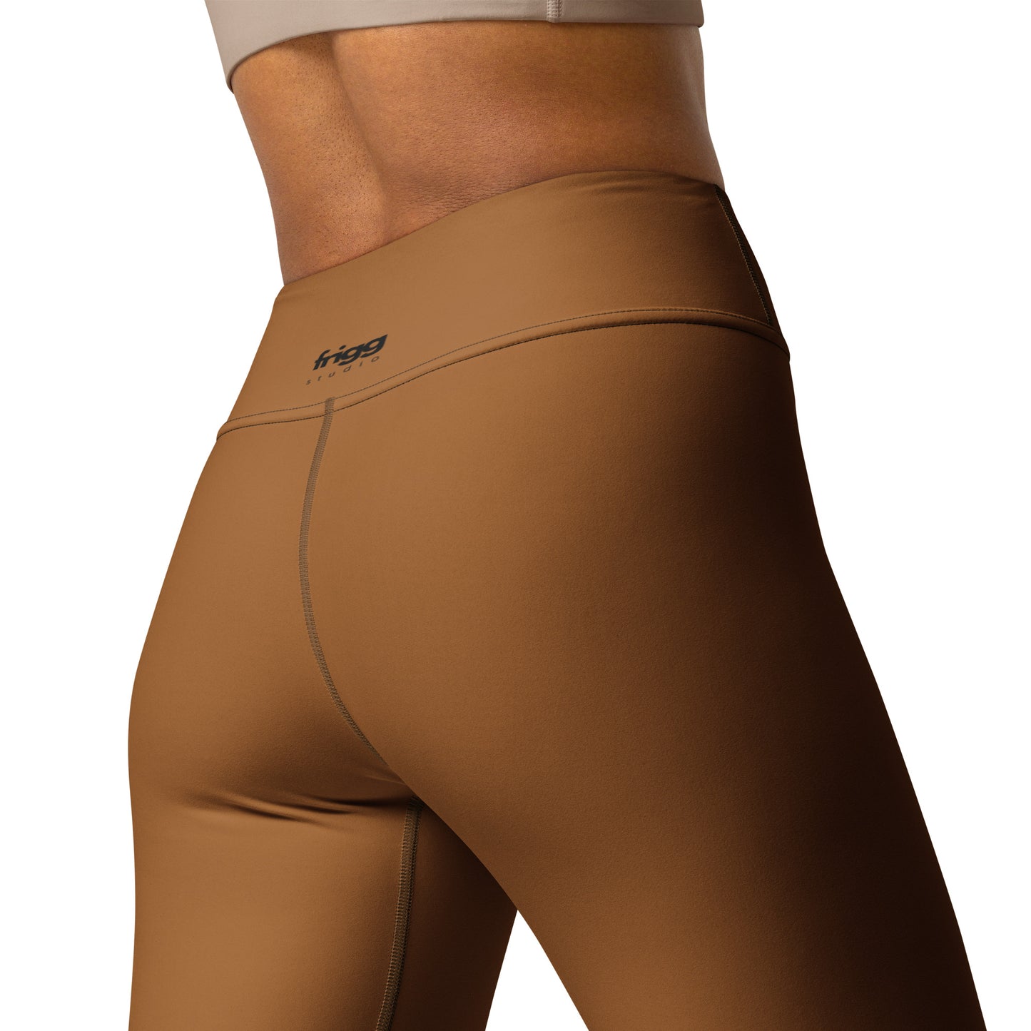 BURNT COFFEE - WOMEN'S HIGH WAIST YOGA LEGGINGS