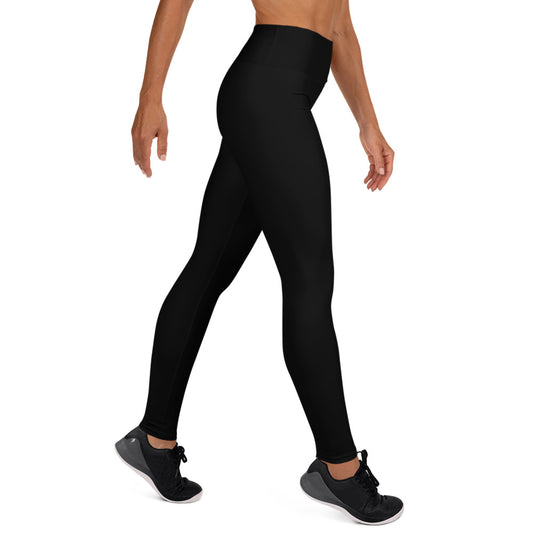 BLACK - HIGH-WAIST YOGA-LEGGINGS