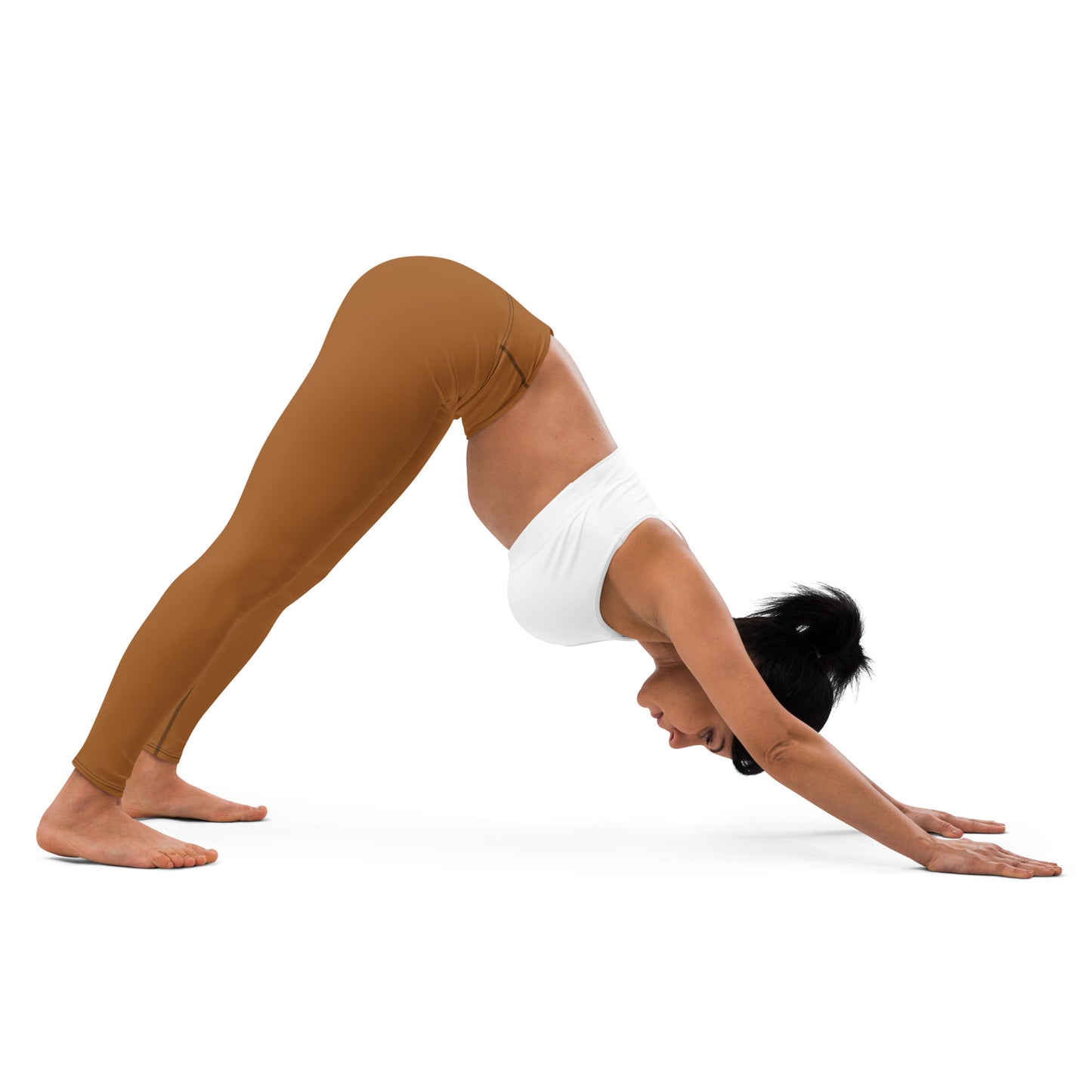 BURNT COFFEE - WOMEN'S HIGH WAIST YOGA LEGGINGS