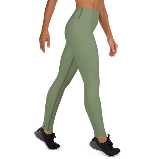CAMOUFLAGE GREEN - HIGH-WAIST YOGA-LEGGINGS