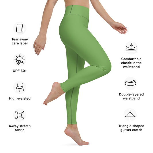 FOREST GREEN - WOMEN'S HIGH WAIST YOGA LEGGINGS