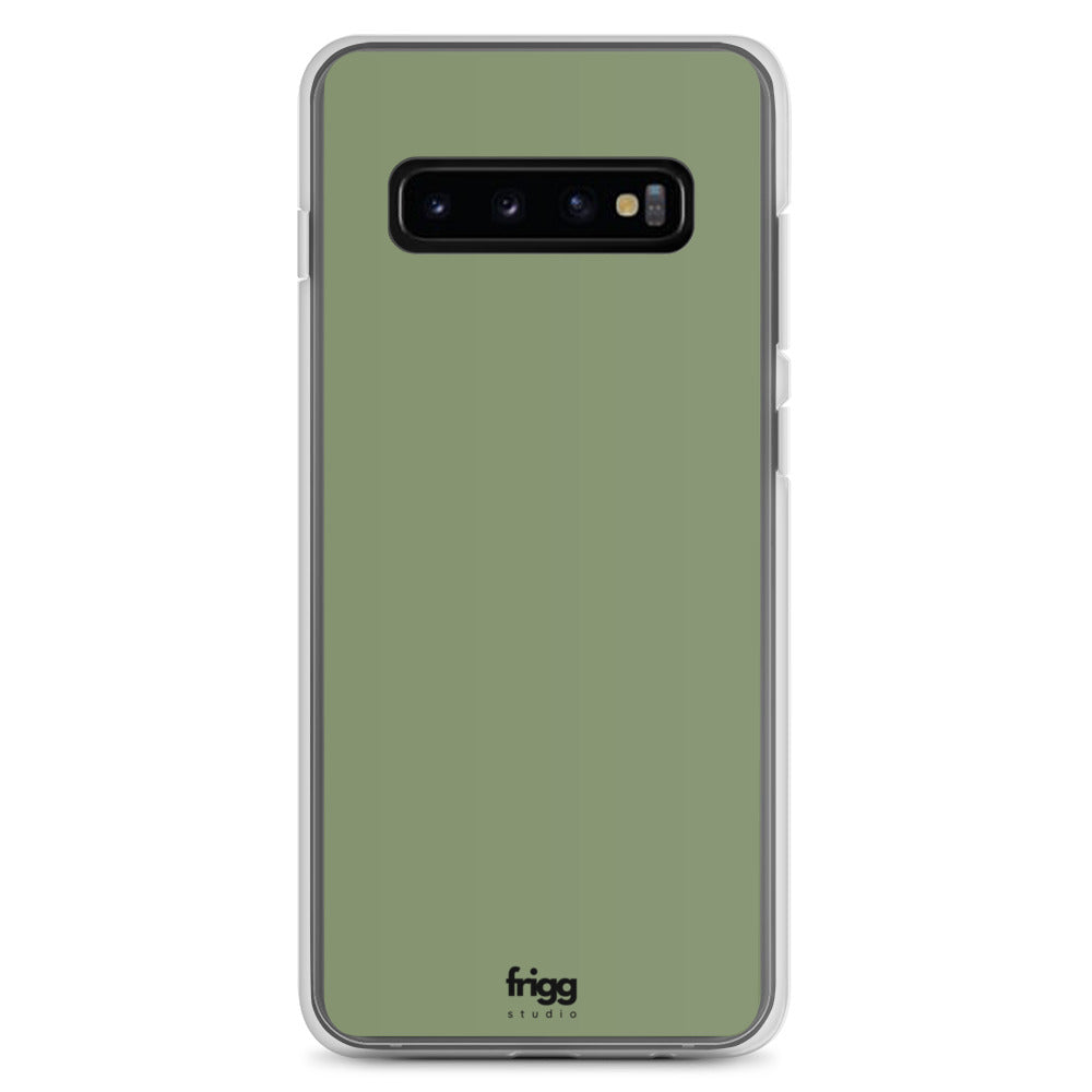 CAMOUFLAGE GREEN - CLEAR CASE FOR SAMSUNG
