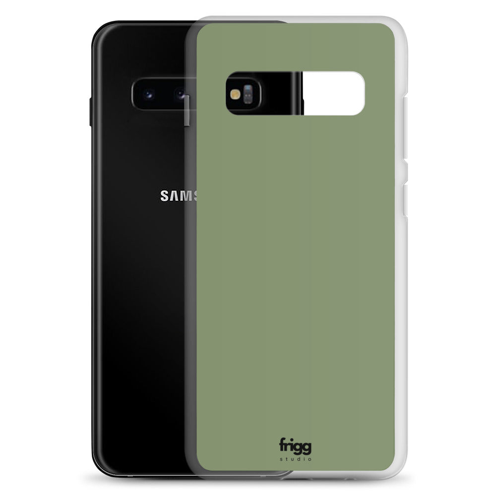 CAMOUFLAGE GREEN - CLEAR CASE FOR SAMSUNG