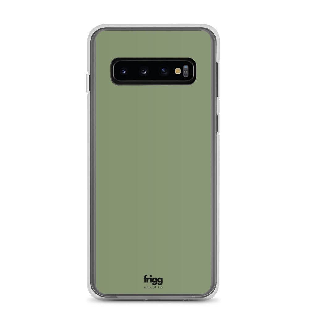 CAMOUFLAGE GREEN - CLEAR CASE FOR SAMSUNG