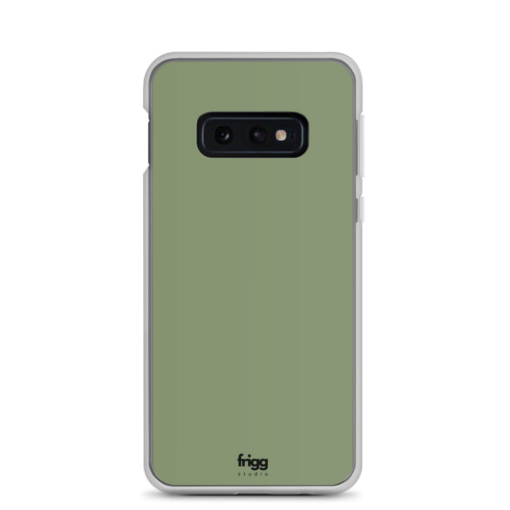 CAMOUFLAGE GREEN - CLEAR CASE FOR SAMSUNG