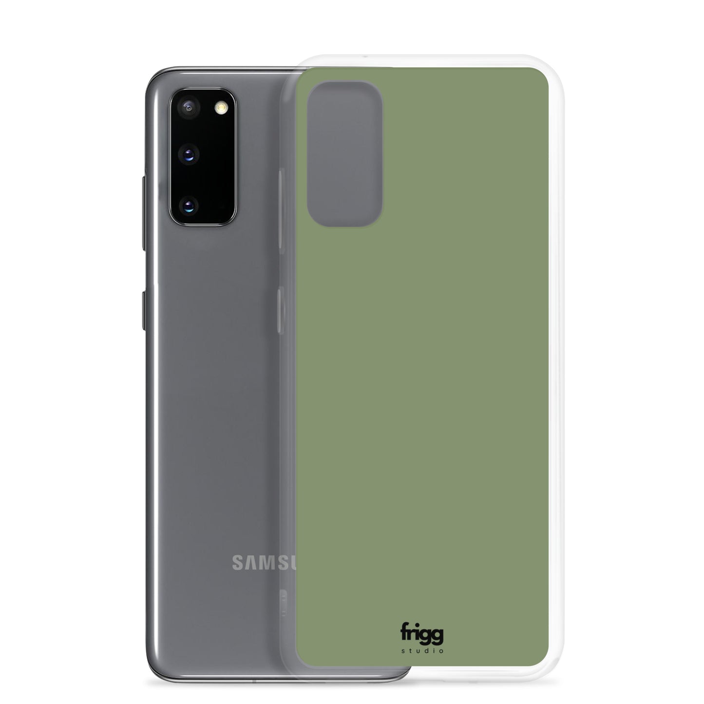 CAMOUFLAGE GREEN - CLEAR CASE FOR SAMSUNG