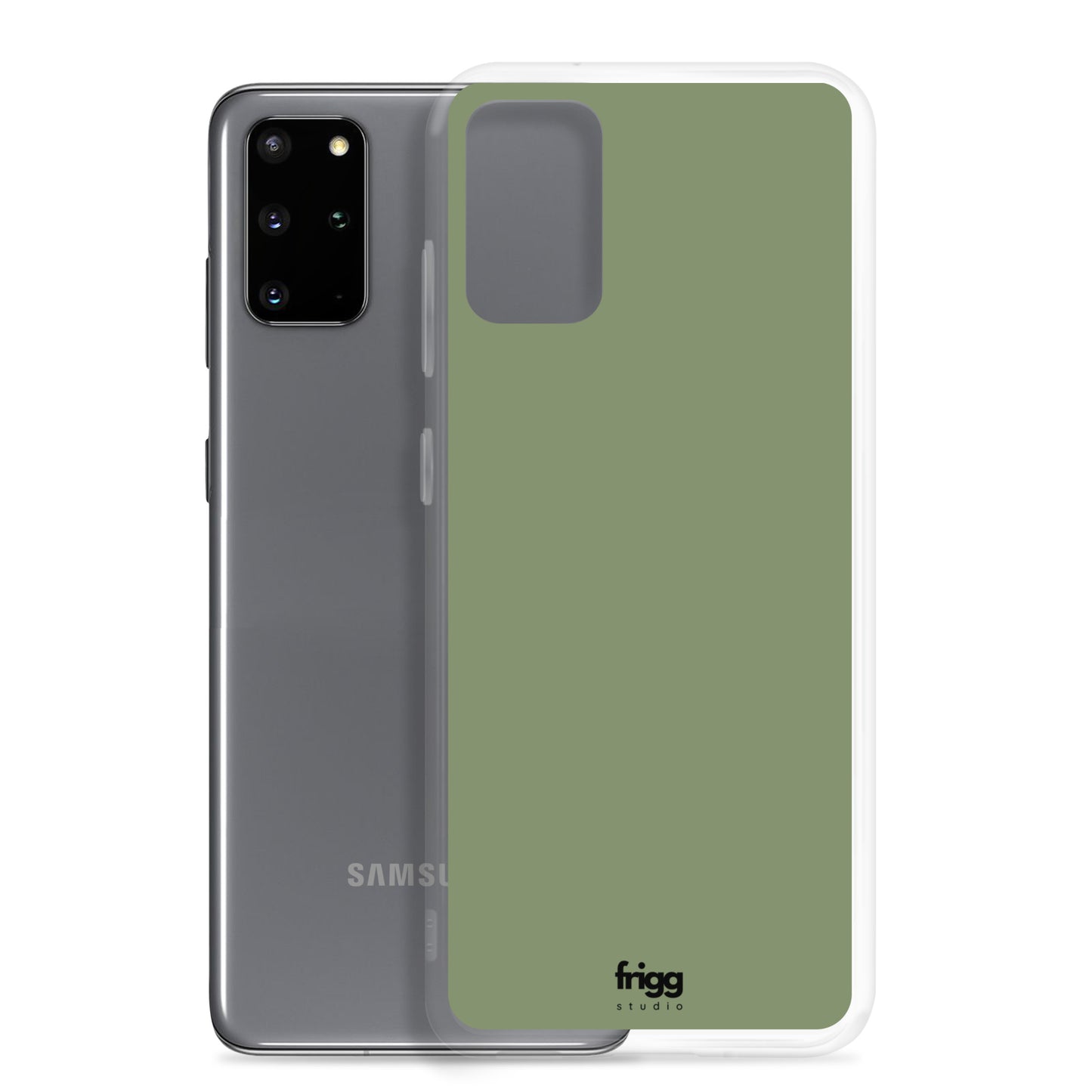 CAMOUFLAGE GREEN - CLEAR CASE FOR SAMSUNG