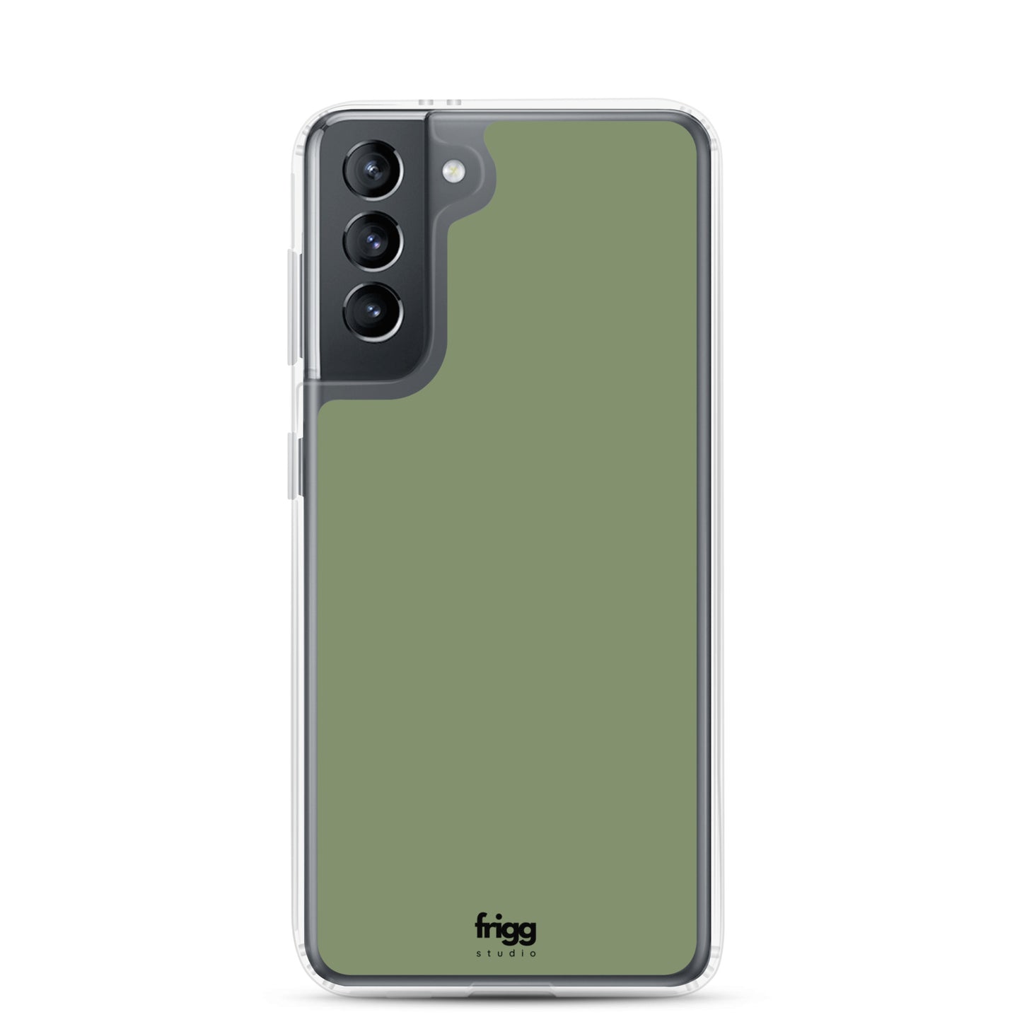 CAMOUFLAGE GREEN - CLEAR CASE FOR SAMSUNG