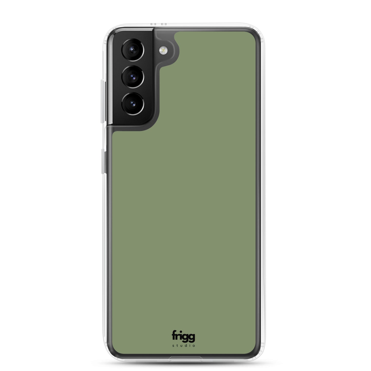 CAMOUFLAGE GREEN - CLEAR CASE FOR SAMSUNG