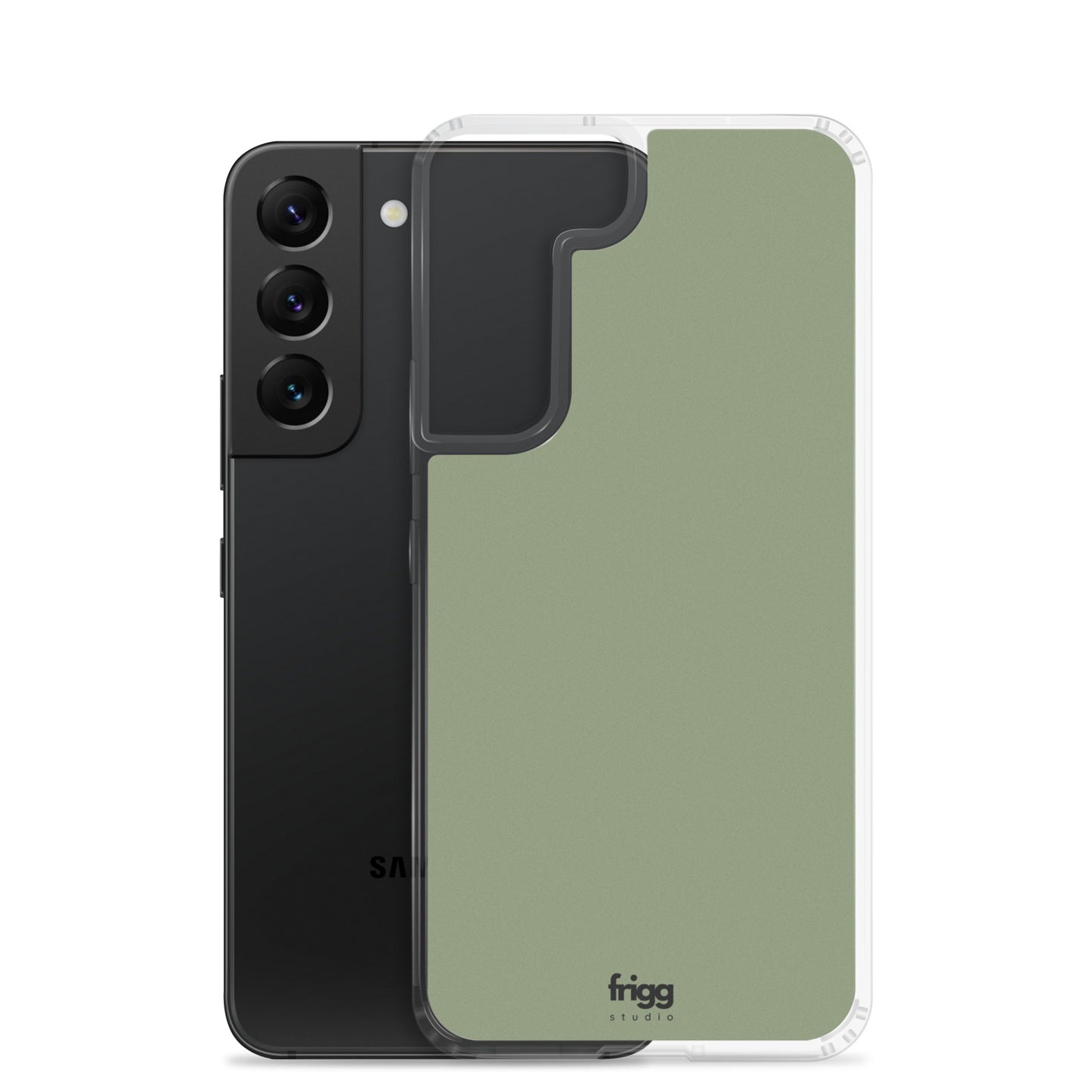 CAMOUFLAGE GREEN - CLEAR CASE FOR SAMSUNG