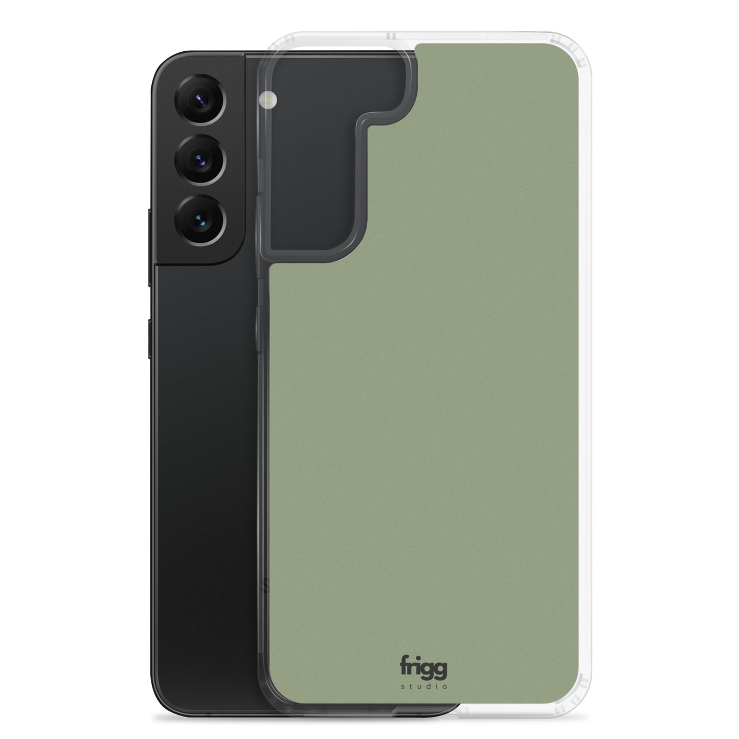 CAMOUFLAGE GREEN - CLEAR CASE FOR SAMSUNG
