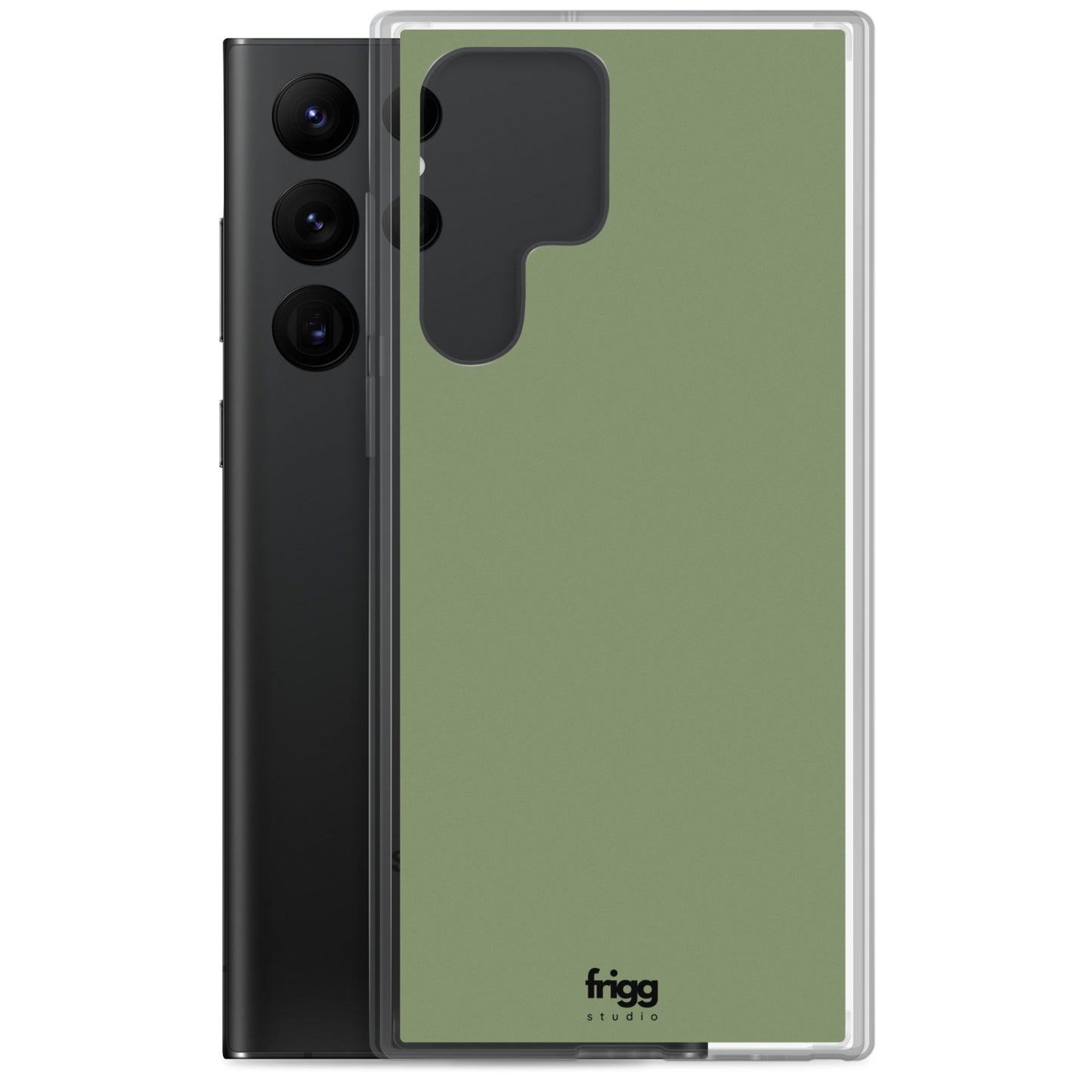 CAMOUFLAGE GREEN - CLEAR CASE FOR SAMSUNG