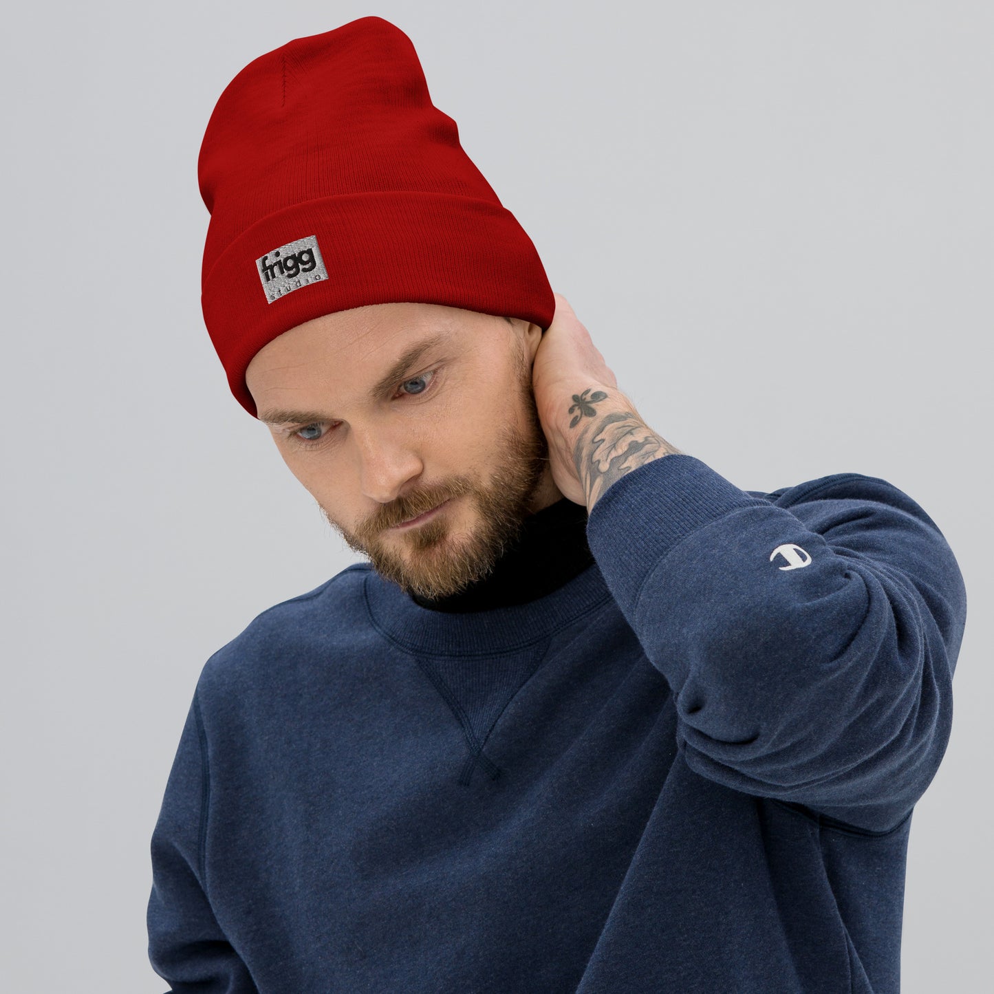 MEN BEANIE - DARK RED