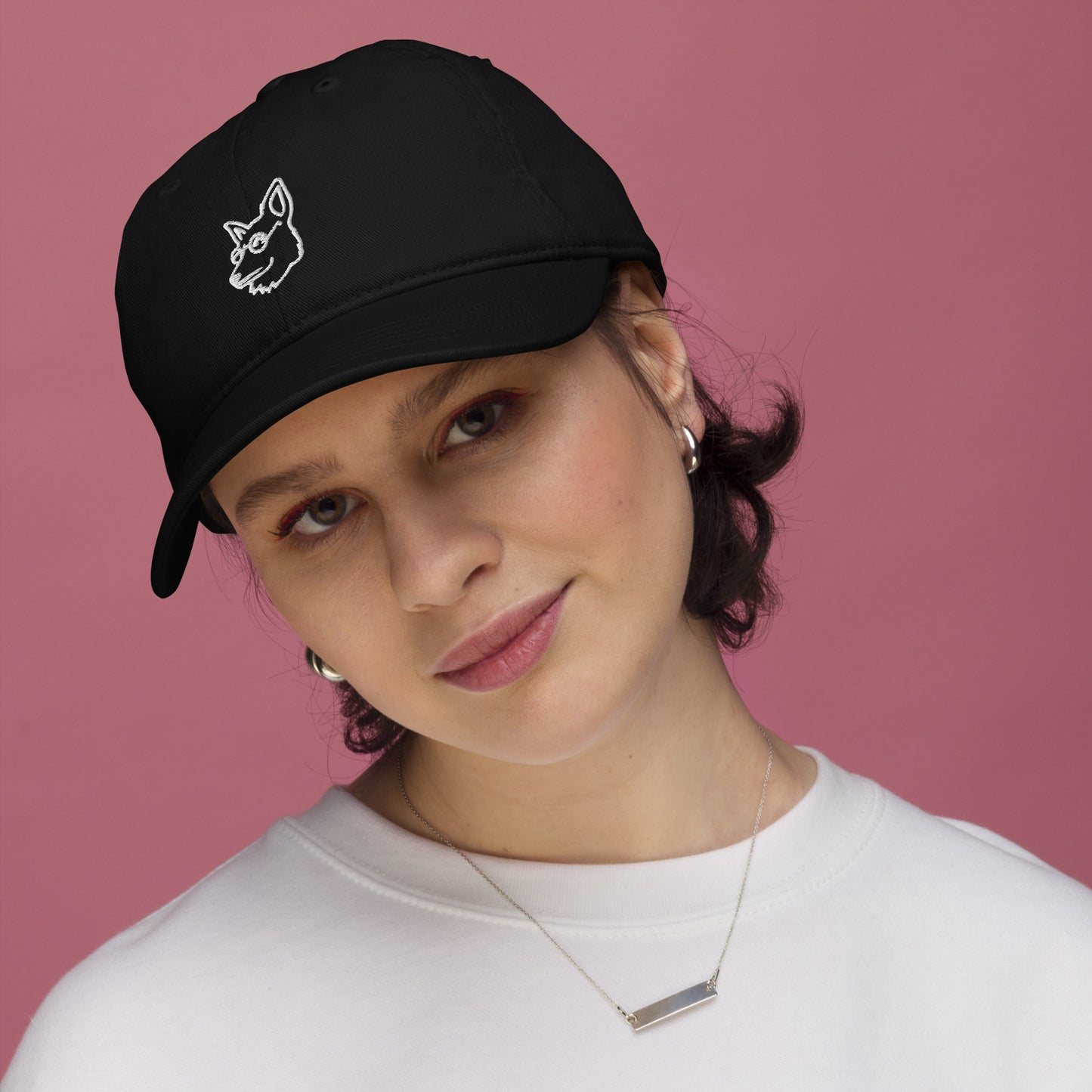 DOG - ORGANIC COTTON ANIMAL CAP - BLACK