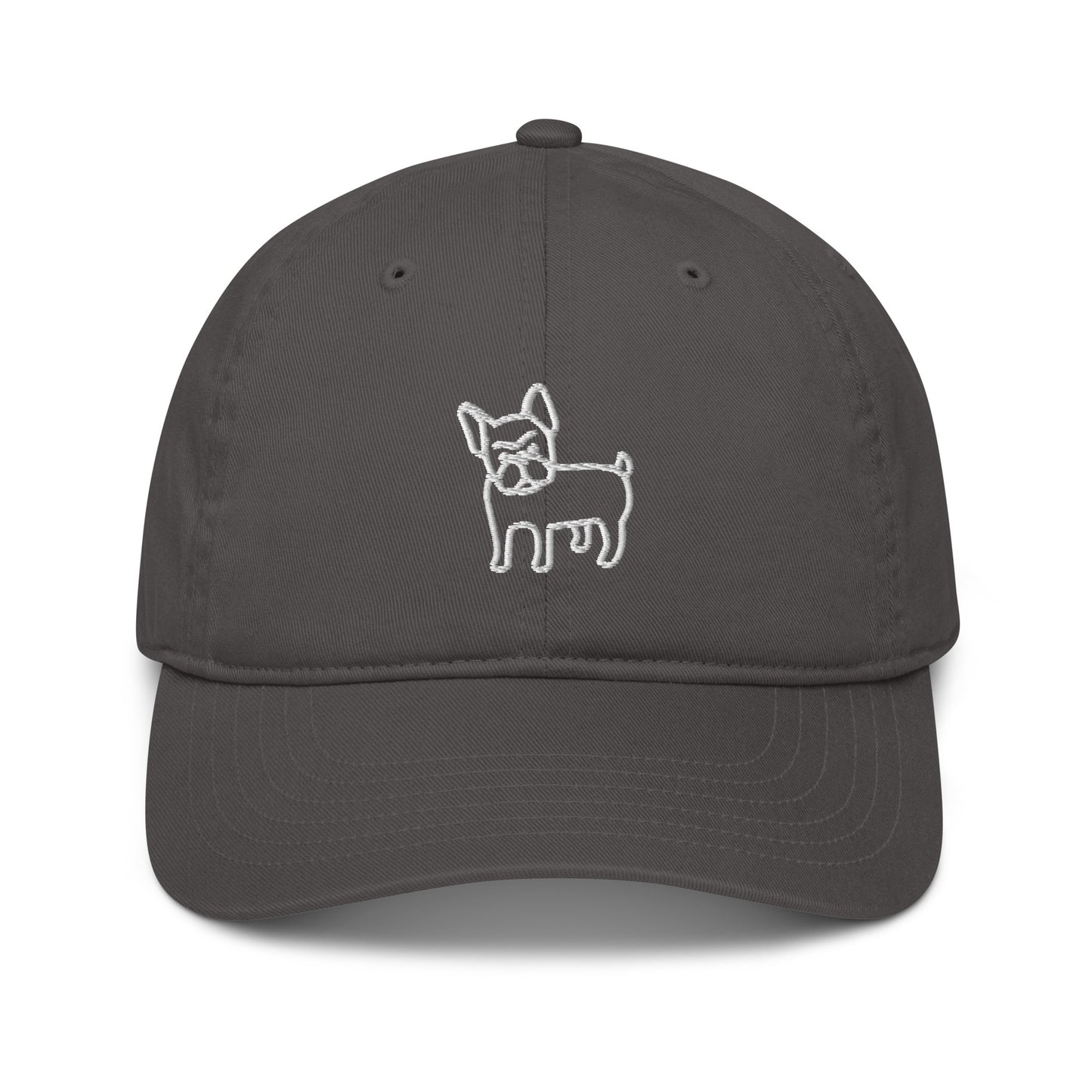 FRENCH BULLDOG - ORGANIC COTTON ANIMAL CAP - GREY