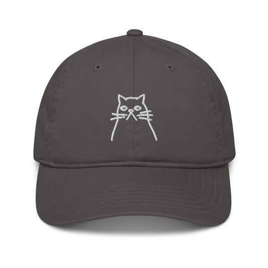 KATZE – TIERMÜTZE AUS BIO-BAUMWOLLE – GRAU